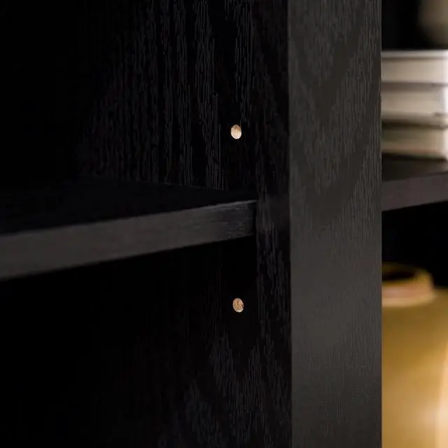 Alt view image 6 of 7 - Walker Edison Wren Classic 6 Cubby TV Stand for TVs up to 80 Inches, 70 Inch, Black