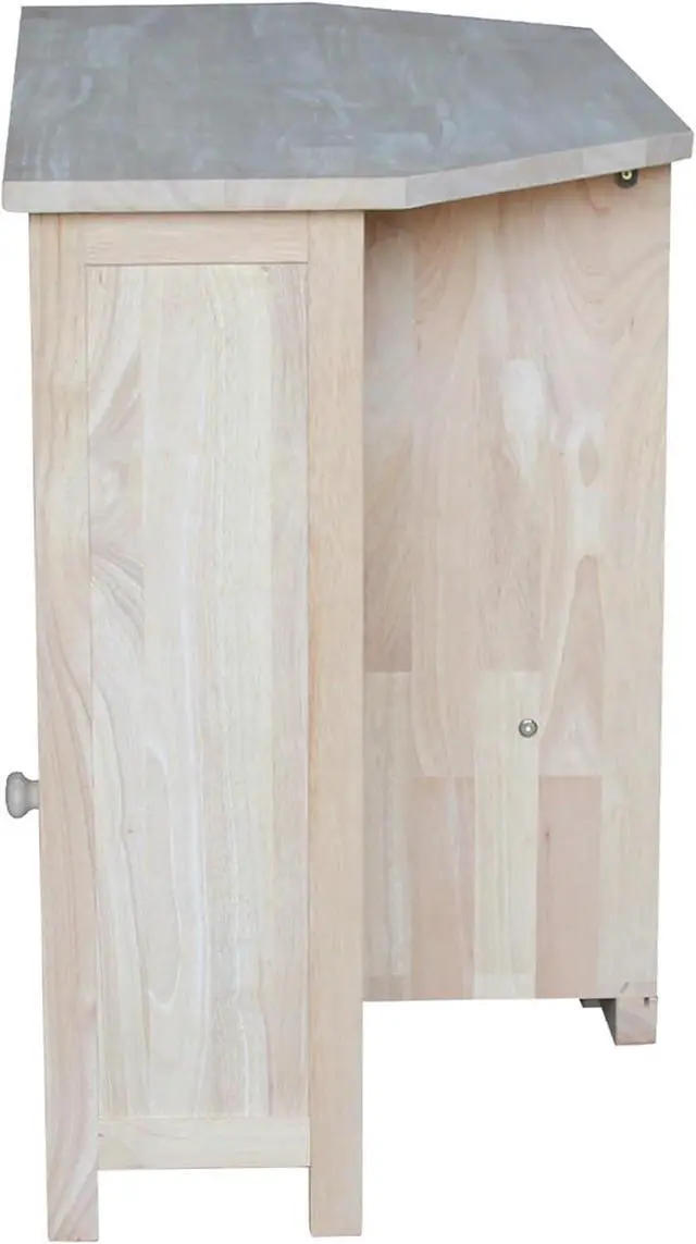 Alt view image 3 of 7 - IC International Concepts Unfinished Corner Entertainment/TV Stand, OneSize
