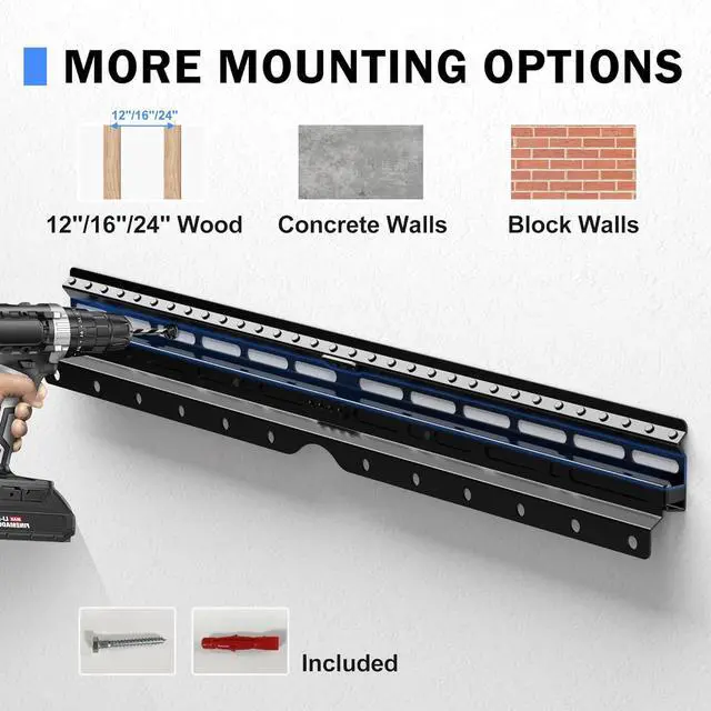 Alt view image 4 of 7 - No Stud TV Wall Mount, Drywall Studless TV Hanger for Most 32-75 inch Flat Screen TVs, Holds up to 100lbs, No Stud, No Drill, No Anchors, Easy Install (MF81M)