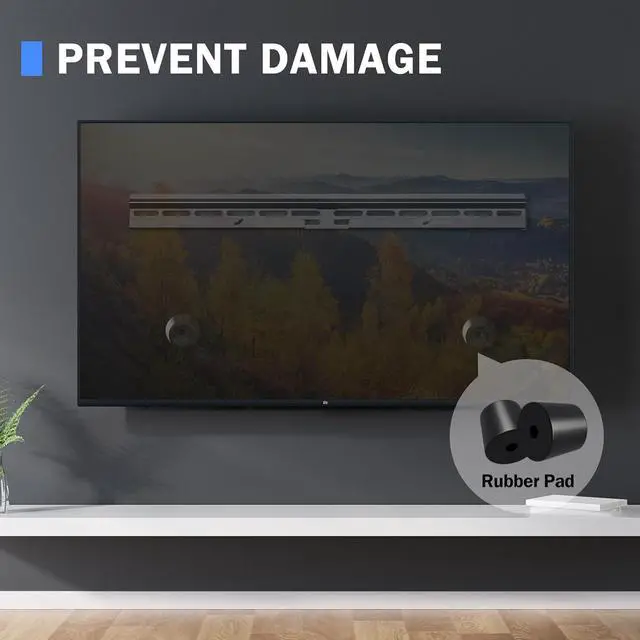 Alt view image 6 of 7 - No Stud TV Wall Mount, Drywall Studless TV Hanger for Most 32-75 inch Flat Screen TVs, Holds up to 100lbs, No Stud, No Drill, No Anchors, Easy Install (MF81M)