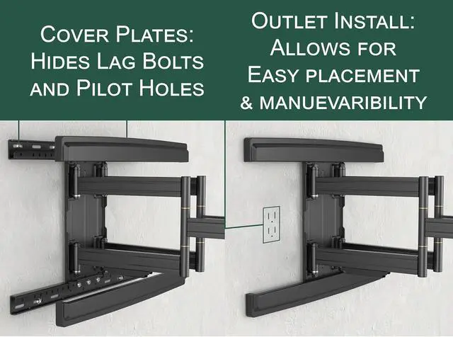 Alt view image 5 of 7 - ynVISION.DESIGN Heavy Duty TV Wall Mount for 65100 TVs, XXL Full Motion Bracket Extends 31.5, Tilt Swivel Leveling, 154 lbs Capacity, Max VESA 800x600, Fits Flat, LED, LCD, OLED, 4K, Smart TVs