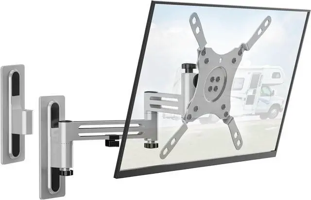 Main image of WALI RV TV Mount, Lockable TV Wall Mount for Camper Trailer Motor Home with Extra Wall Plate, Full Motion Anti-Vibration Arm for 13-43 inch LED, LCD Flat Screens and Monitors, up to 33lbs (1343LK-P)