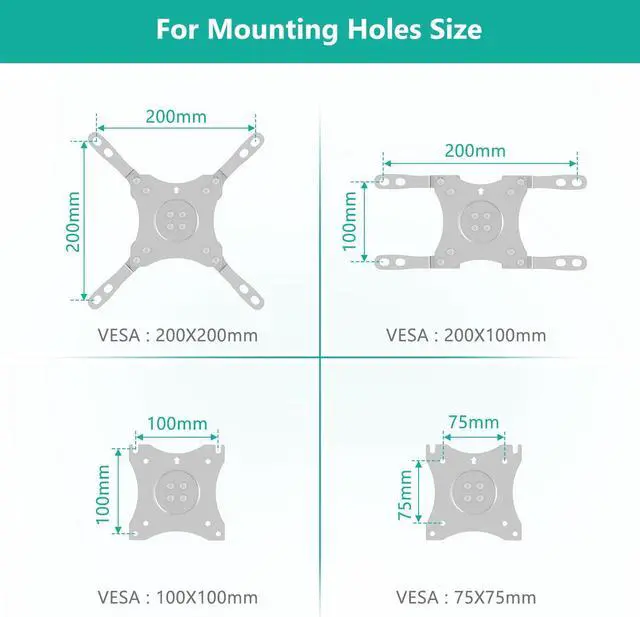 Alt view image 7 of 7 - WALI RV TV Mount, Lockable TV Wall Mount for Camper Trailer Motor Home with Extra Wall Plate, Full Motion Anti-Vibration Arm for 13-43 inch LED, LCD Flat Screens and Monitors, up to 33lbs (1343LK-P)