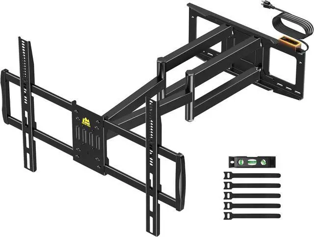 Main image of FORGING MOUNT Long Arm TV Wall Mount with 42.9 inch Extension and Power Strip for 60110 Inch TVs, Heavy Duty Full Motion TV Mount,VESA 900x600mm,up to 220 lbs,Smooth Swivel, Tilt,16-24 Wood Studs