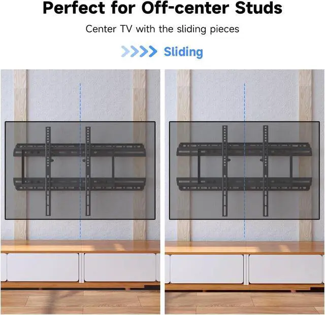 Alt view image 3 of 7 - Suptek Universal TV Wall Mount Extension Bracket - Fits 16" to 24" Wood Studs, Easy TV Centering, Holds Up to 154 LBS, MFPA01