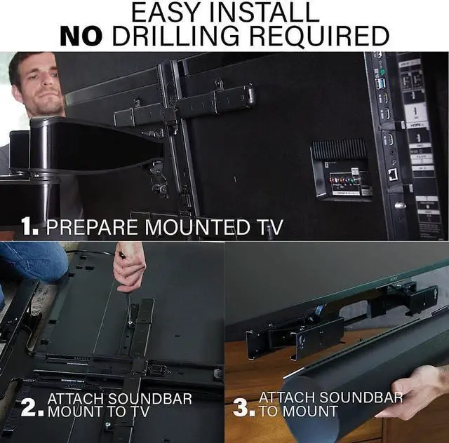 Alt view image 3 of 3 - Sanus WSSATM1 Extendable Soundbar TV Mount Designed for Sonos Arc (Black)