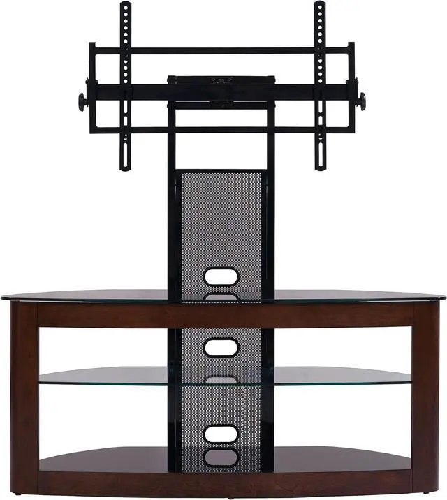 Main image of TransDeco TV Stand with with Mount, 35" - 80", Dark Oak/Black