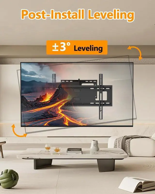 Alt view image 6 of 7 - FORGING MOUNT Long Extension TV Mount Full Motion Wall Bracket with 42 inch Long Arm Articulating TV Wall Mount for 37 to 80 Inch Flat/Curve TVs, VESA 600x400mm Compatible, Holds up to 110 lbs
