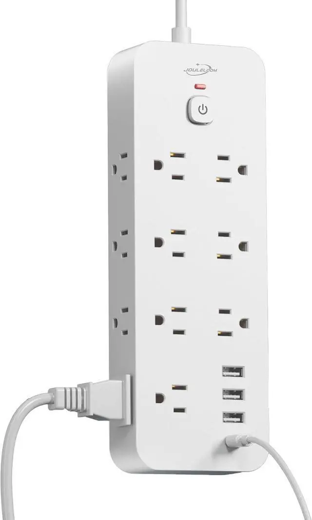 Main image of Surge Protector Power Strip with USB Ports, 14 AC Outlets with 4 USB Ports (1 USB C), 5 Feet Extension Cord with Multiple outlets, 1875W/15A, One Touch Switch Button, Wall Mountable for Home, Office