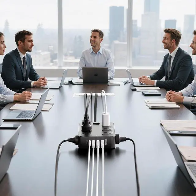 Alt view image 5 of 7 - Flat Plug Power Strip Surge Protector with 12 AC Outlets 6 USB Ports 3 Side Multi Plug Outlet Extender 10 Ft Extension Cord for Home Office Kitchen Dorm Wall Desk Charging Station ETL Listed