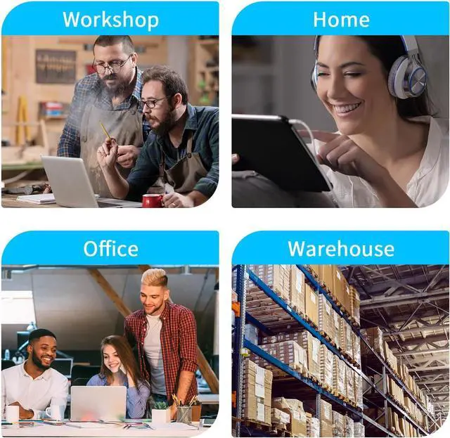 Alt view image 7 of 7 - 16 Outlet Surge Protector Metal Power Strip, 1800J Mountable Power Outlet, Heavy Duty Workshop Metal Power Strip for Commercial, Industrial, School and Home,15A 125V 1875W (6FT)