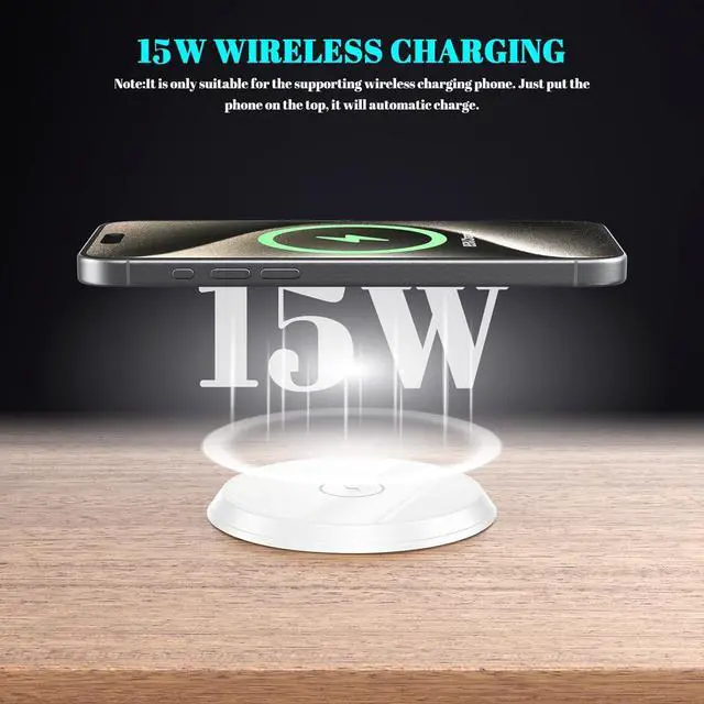 Alt view image 3 of 7 - PD 20W USB C Desk Power Grommet with 15W Wireless Charger Cover, Recessed Power Strip with 18W USB A and 2 AC Outlets,Hidden Power Outlets with 6FT Cords for Office, Home, Conference(White)