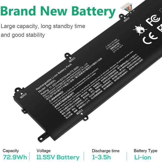 Alt view image 5 of 6 - Tronovia BN06XL Battery HSTNN-IB9A for HP Spectre X360 Convertible 15-EB Serie L68299-005