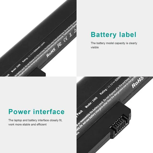 Alt view image 5 of 7 - Tronovia 6 Cell Battery for HP EliteBook 2530p 2540p nc2400 nc2410 2510p 463308-122