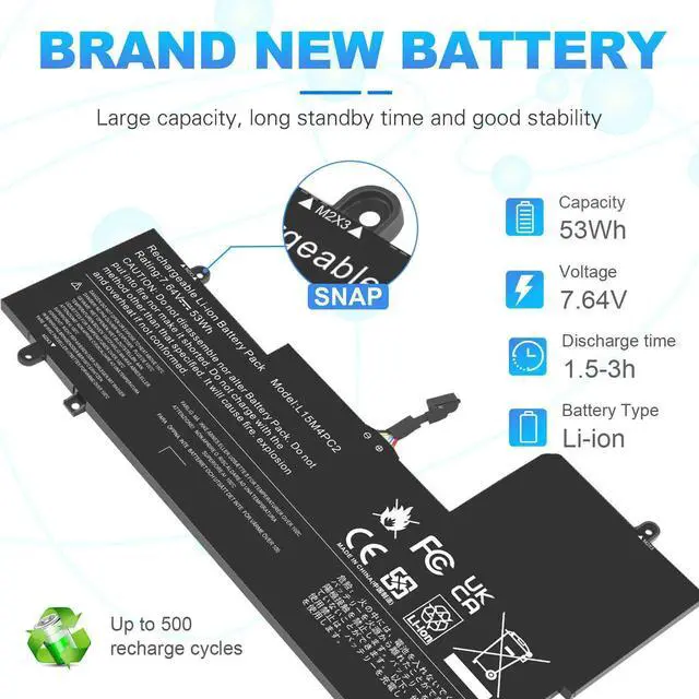 Alt view image 4 of 6 - Tronovia L15M4PC2 Battery For Lenovo Yoga 710-14IKB 710-14ISK 710-15IKB 710-15ISK 53Wh