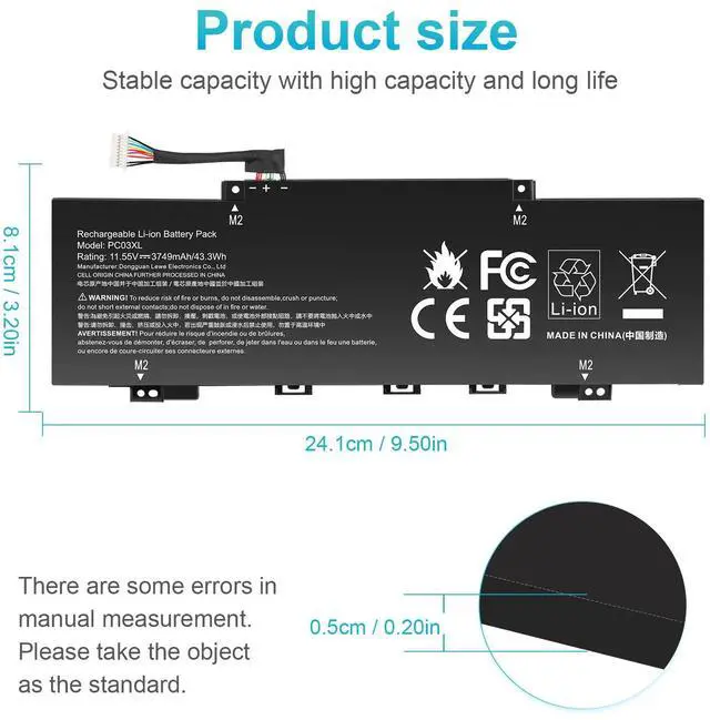 Alt view image 4 of 6 - Tronovia Battery for HP Pavilion x360 14 15 15t-er0000 PC03XL M24421-AC1 M24648-005