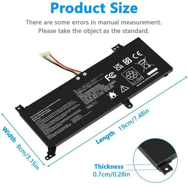 Alt view image 4 of 6 - Tronovia B21N1818-2 C21N1818-2 Battery For Asus VivoBook 14 A412 F412 S412 X412DA X412FA