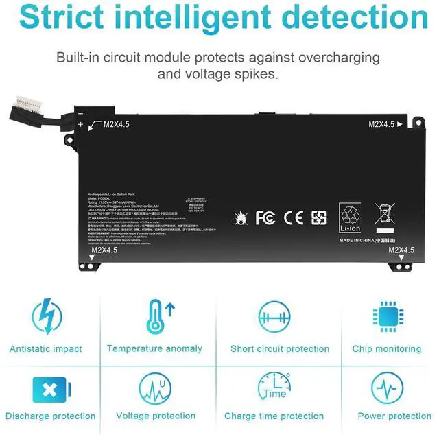 Alt view image 5 of 6 - Tronovia PG06XL Battery For HP Omen 15-DH 15T-DH000 DH0XXX DH1019NR HSTNN-DB9F 69Wh US
