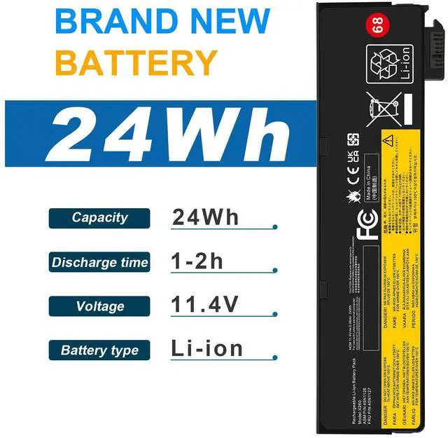Alt view image 5 of 6 - Tronovia 24Wh 68 Battery For Lenovo ThinkPad X240s X250 X260 X270 T440s T440 T460 45N1125