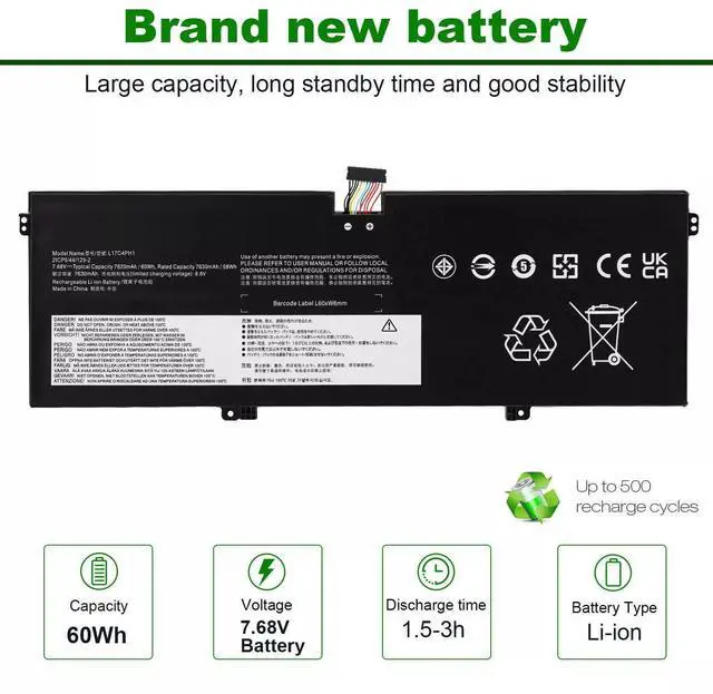 Alt view image 6 of 6 - Tronovia L17C4PH1 L17M4PH1 Battery for Lenovo Yoga C930-13IKB C930-13IKB-81EQ 81EQ000HGE