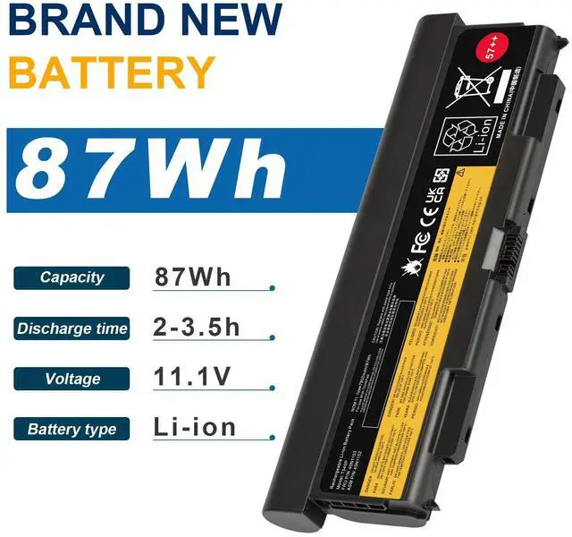 Alt view image 6 of 6 - Tronovia 9-Cell 57++ 45N1144 Battery for Lenovo ThinkPad T440P T540P W540 W541 L440 L540 Series