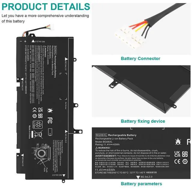 Alt view image 4 of 6 - Tronovia BG06XL Battery For HP EliteBook 1040 G3 Series BG06045XL 804175-181 804175-1B1