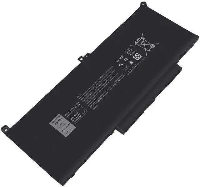 Alt view image 2 of 6 - Tronovia F3YGT  Battery For Dell Latitude 7280 7480 7380 7290 7390 7490 7300 7400 60Wh US