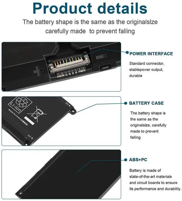 Alt view image 5 of 6 - Tronovia Battery For Dell Inspiron 3510 5510 Latitude 3320 3330 Vostro 3515 V6W33 54Wh