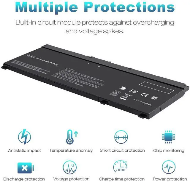 Alt view image 6 of 6 - Tronovia SR04XL Battery For HP Omen 15-ce 15-dc Pavilion 15-cb 15-cx Envy X360 15-cn 70Wh