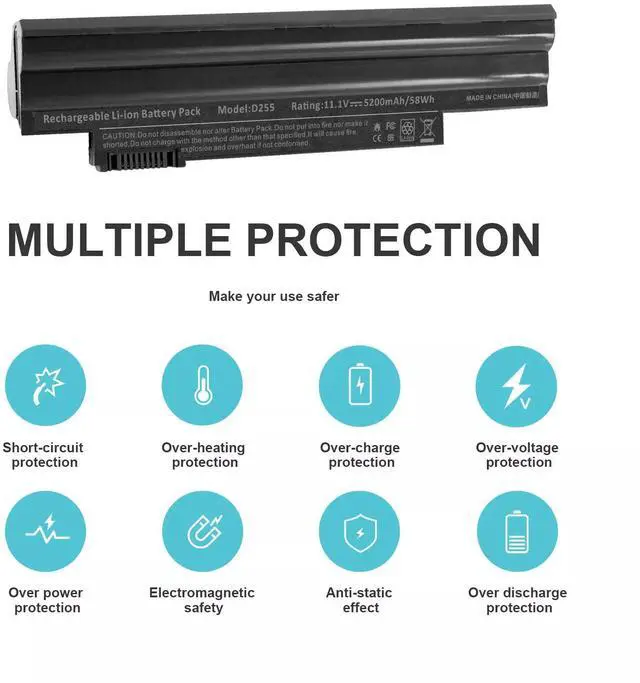 Alt view image 4 of 5 - Tronovia Laptop Battery for Acer Aspire One D255 D257 D260 522 722 Al10a31 Al10b31 Al10g3