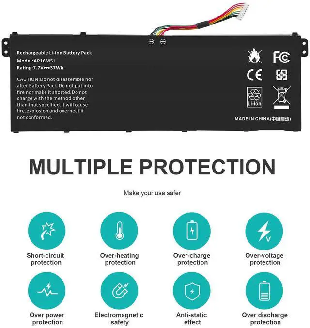 Alt view image 3 of 5 - Tronovia 36Wh Battery AC14B18J For Acer Aspire ES 15 ES1-571 CB3-531 CB5-571
