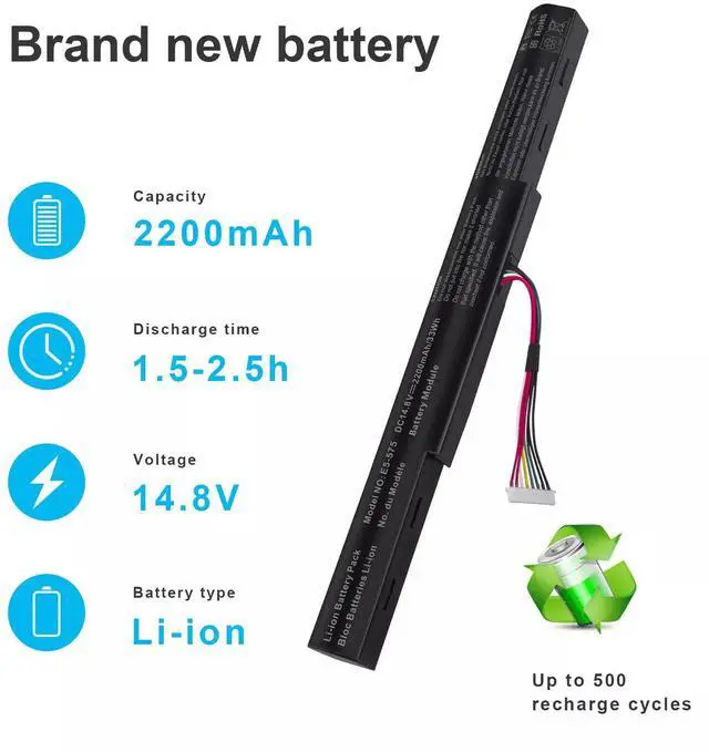 Alt view image 2 of 6 - Tronovia Battery For AS16A5K Acer Aspire E15 Series E5-475 E5-575 5-575G E5-575G-53VG