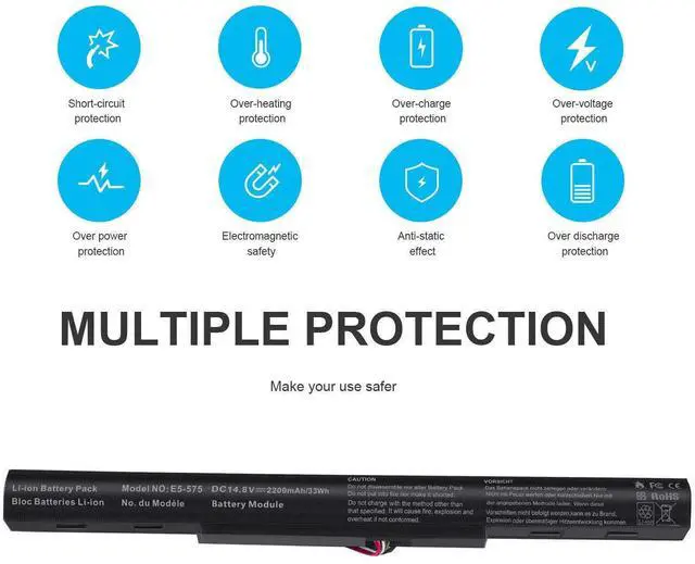 Alt view image 5 of 6 - Tronovia Battery For AS16A5K Acer Aspire E15 Series E5-475 E5-575 5-575G E5-575G-53VG