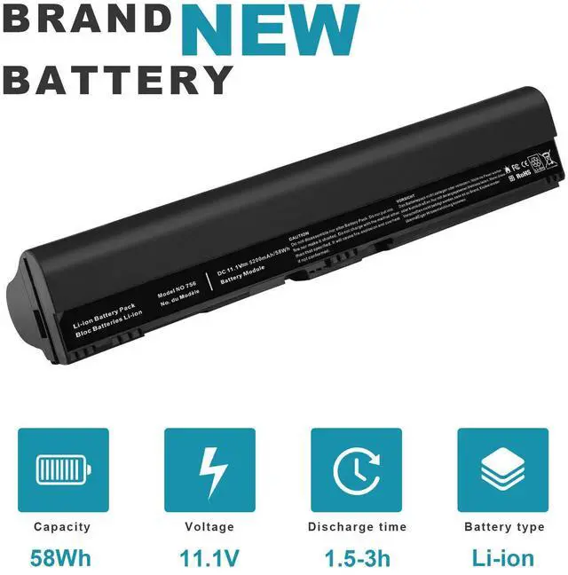 Alt view image 5 of 5 - Tronovia AL12B32 AL12B72 AL12X32 Battery for Acer Aspire One 725 756 V5-171 V5-131 B113