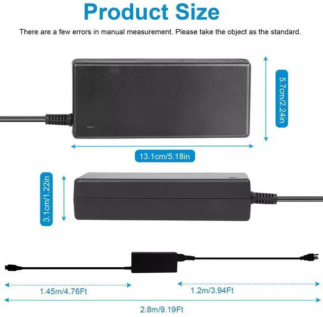 Alt view image 4 of 6 - Tronovia Laptop Charger 90W watt USB Type C(USB-C) AC Power Adapter for Dell XPS 12 13