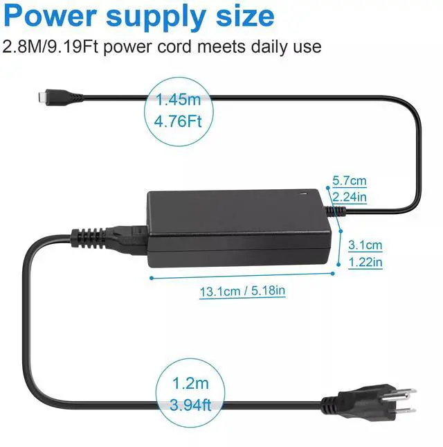 Alt view image 3 of 3 - Tronovia For Lenovo 90W USB-C Type-C Laptop Charger AC Adapter ADLX65YLC3A GX20P92530