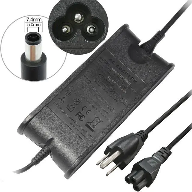 Alt view image 2 of 6 - Tronovia AC Adapter Charger For Dell Inspiron 1545 Laptop PA-12 Power Supply Cord 65W