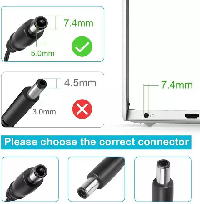 Alt view image 5 of 5 - Tronovia AC Adapter Charger For Dell Latitude 5491, 5495, 5501, 5590 Laptop Power Cord