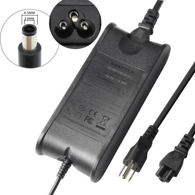 Main image of Tronovia 65W For Dell Inspiron 15 4.5mm Tip 19.5V 3.34A AC Adapter Charger Power Supply
