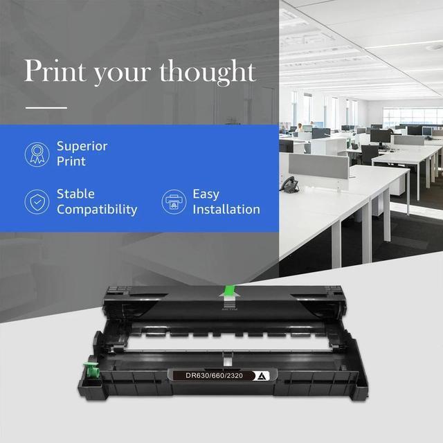 Alt view image 3 of 5 - Tronovia 3 PK High Yield Drum Cartridge DR660 For Brother DR630 HL-L2380DW DCP-L2540DW US