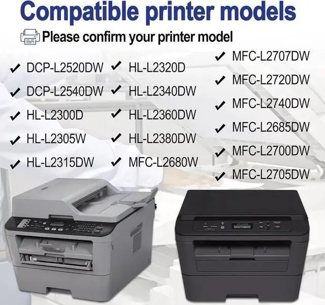 Alt view image 2 of 6 - Tronovia 10PK TN660 Toner Cartridge For Brother TN630 MFC-L2700DW MFC-L2720DW HL-L2700DWR