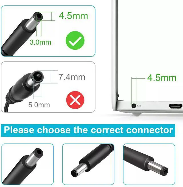 Alt view image 3 of 6 - Tronovia For Dell Inspiron 15 5570 P75F001 Laptop 65W Charger AC Adapter Power Supply