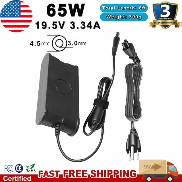 Alt view image 2 of 5 - Tronovia AC Adapter Charger Power Cord For Dell Inspiron 15-5568 15 7560 15-7569 15-7579
