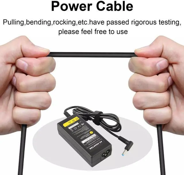 Alt view image 5 of 5 - Tronovia New 65W AC Adapter Charger Power Cord For HP Pavilion 15 Series Laptop