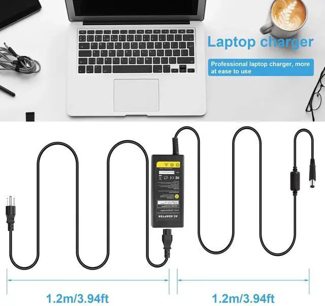 Alt view image 2 of 5 - Tronovia New 65W AC Adapter Charger Power Cord For HP Pavilion 15 Series Laptop