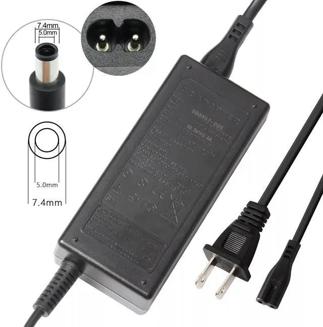 Alt view image 2 of 4 - Tronovia 65W AC Adapter for HP HDX16 N193 N17908 Laptop Charger Power Supply Cord