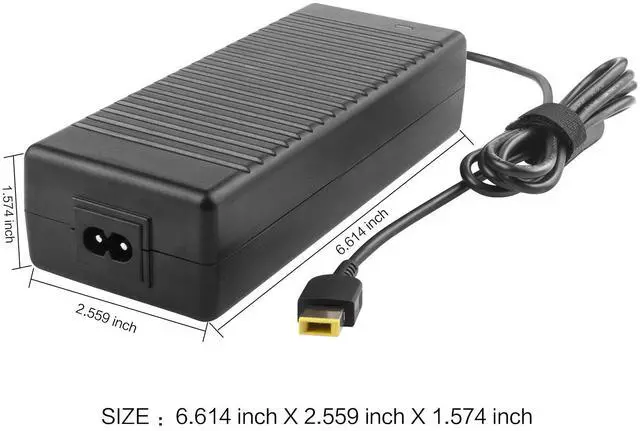 Alt view image 3 of 5 - Tronovia AC Adapter For Lenovo Legion Y520-15IKBN 80WK Laptop 135W Charger Power Cord