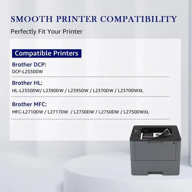 Alt view image 2 of 6 - Tronovia 2PK TN730 TN760 Toner Cartridge For Brother HL-L2350DW L2370DW MFC-L2710DW L2730