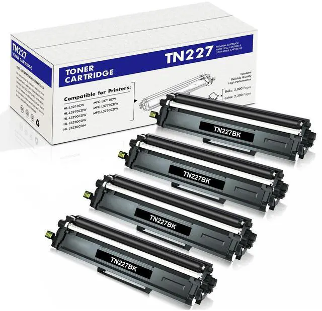 Main image of Tronovia 4PK Toner Cartridge for Brother TN227 TN227BK HL-L3270CDW L3290CDW MFC-L3710CW