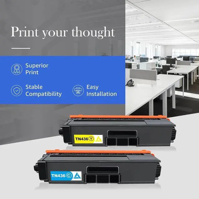 Alt view image 4 of 5 - Tronovia 4Pack TN436 Toner for Brother TN433 MFC-L9570CDW DCP-L8410CDW HL-L9310CDWTT
